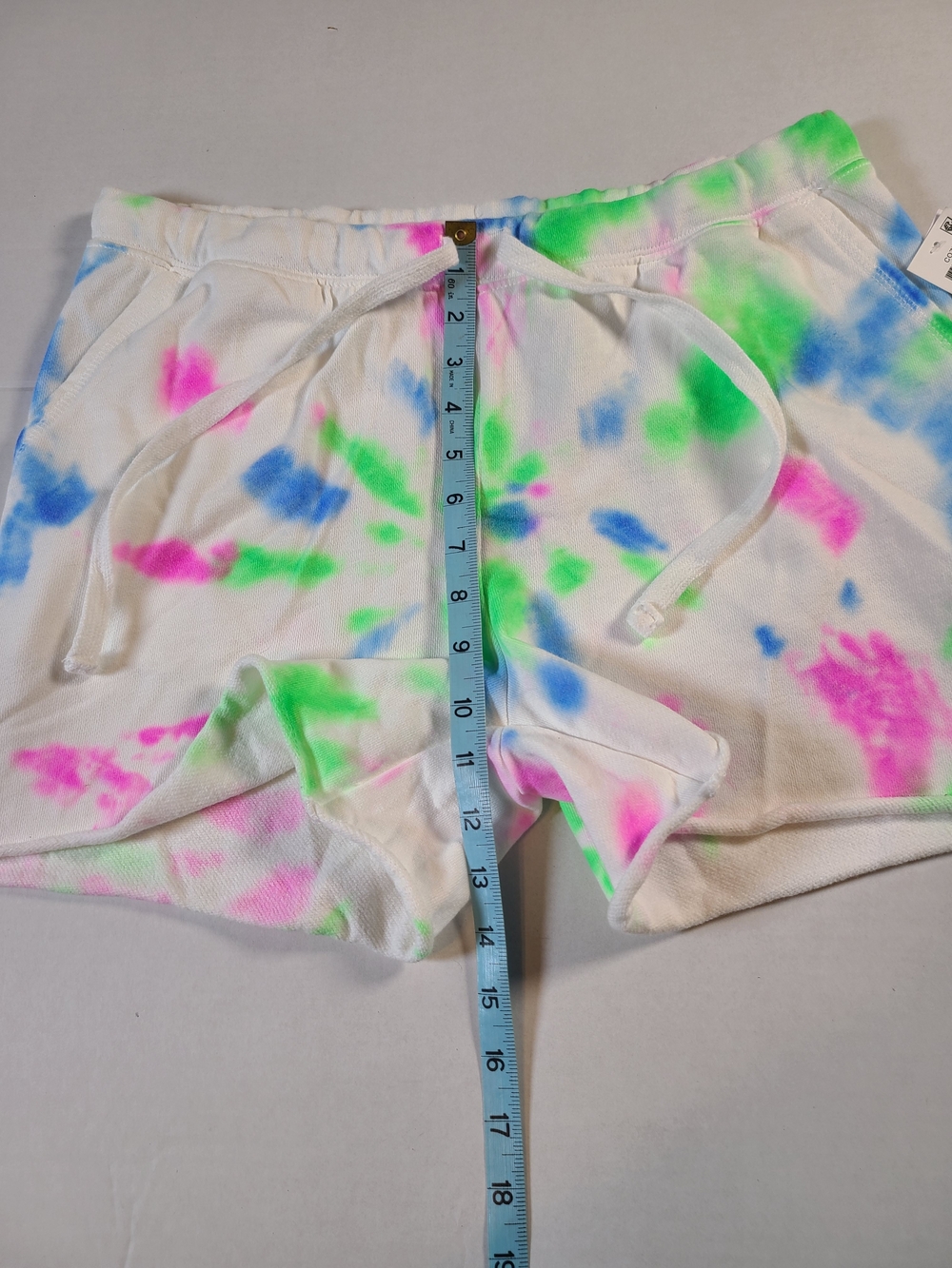 Jenni Intimates Womens M Pastel Tie-Dye White Lounge Lounge Shorts Drawstring - Picture 7 of 10